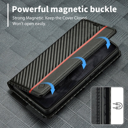 For Google Pixel 8 Pro LC.IMEEKE Carbon Fiber Leather Phone Case(Vertical Black) by LC.IMEEKE