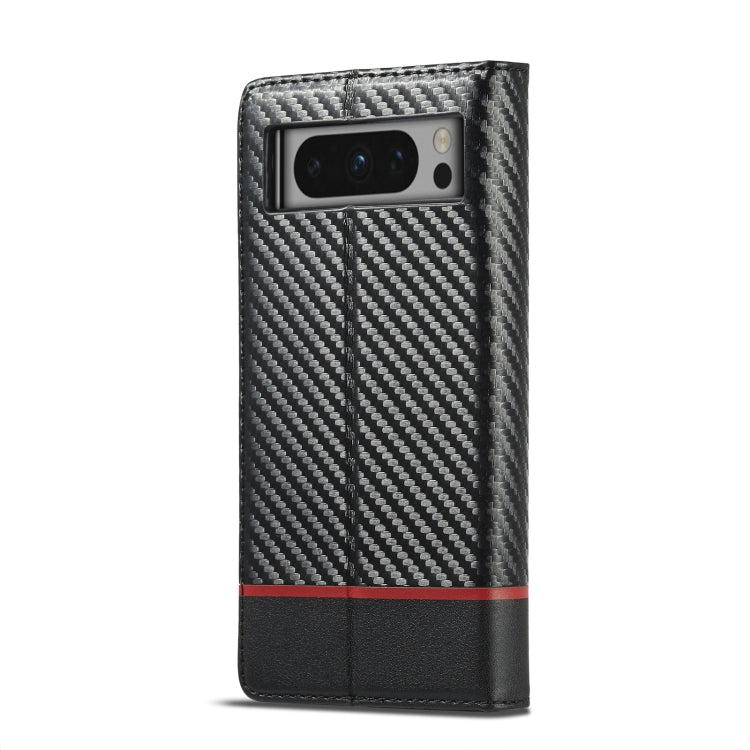 For Google Pixel 8 Pro LC.IMEEKE Carbon Fiber Leather Phone Case(Horizontal Black) by LC.IMEEKE