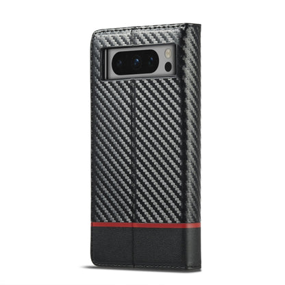 For Google Pixel 8 Pro LC.IMEEKE Carbon Fiber Leather Phone Case(Horizontal Black) by LC.IMEEKE