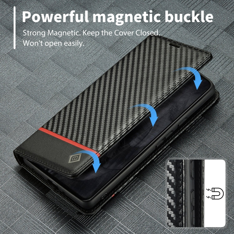 For Google Pixel 8 Pro LC.IMEEKE Carbon Fiber Leather Phone Case(Horizontal Black) by LC.IMEEKE