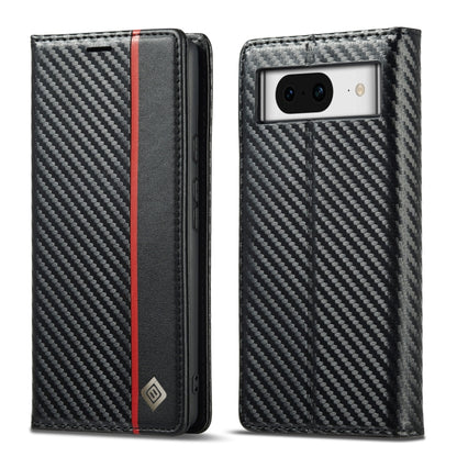 For Google Pixel 8 LC.IMEEKE Carbon Fiber Leather Phone Case(Vertical Black) by LC.IMEEKE