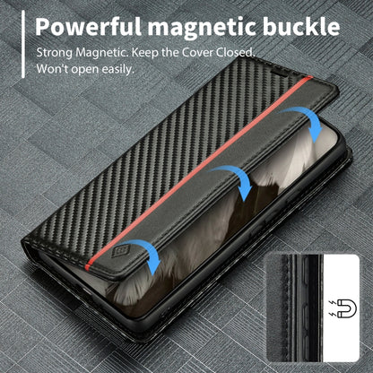 For Google Pixel 8 LC.IMEEKE Carbon Fiber Leather Phone Case(Vertical Black) by LC.IMEEKE