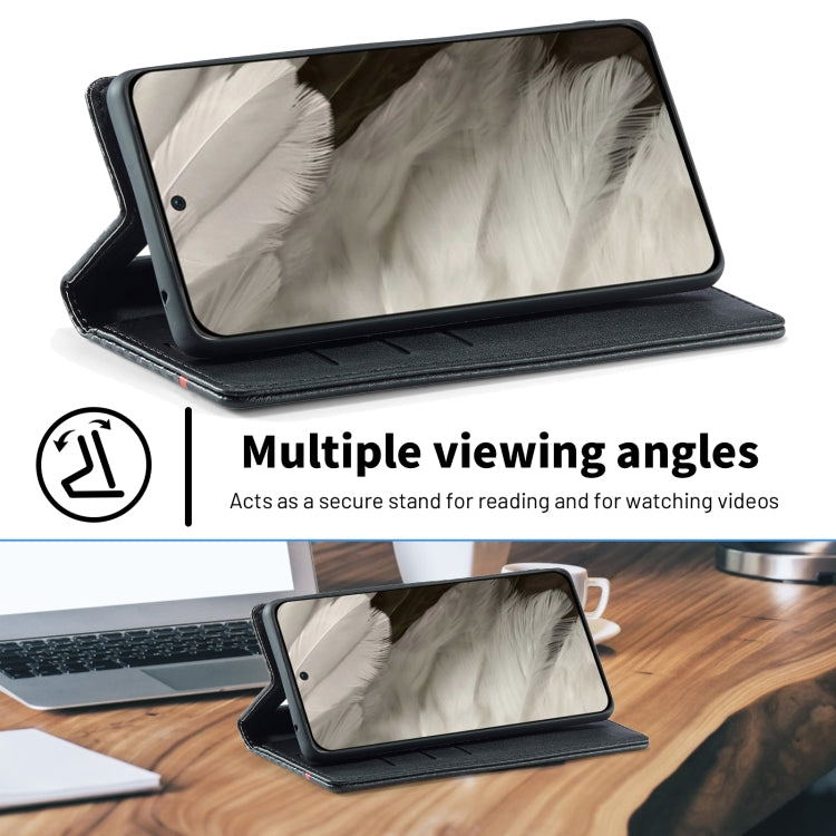 For Google Pixel 8 LC.IMEEKE Carbon Fiber Leather Phone Case(Horizontal Black) by LC.IMEEKE