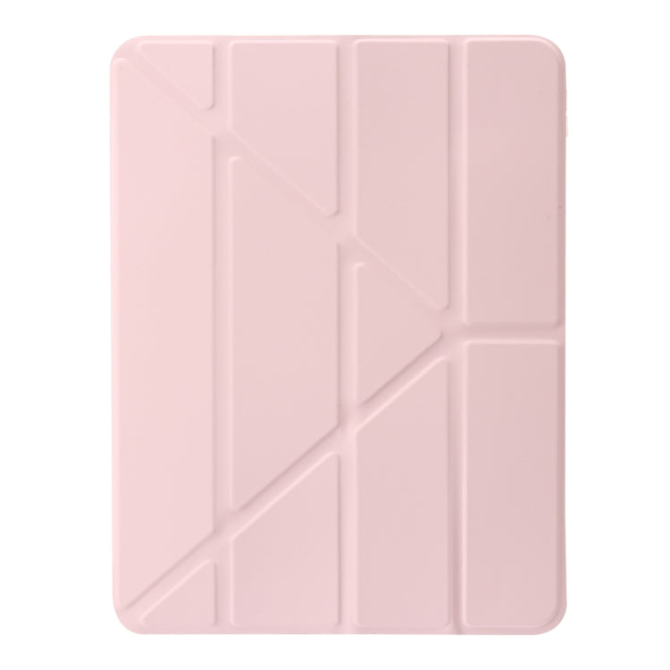 For iPad Pro 11 2022 / 2021 / 2020 Clear Acrylic Deformation Leather Tablet Case(Pink) by bashfashion