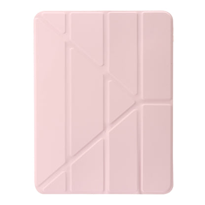 For iPad Pro 11 2022 / 2021 / 2020 Clear Acrylic Deformation Leather Tablet Case(Pink) by bashfashion
