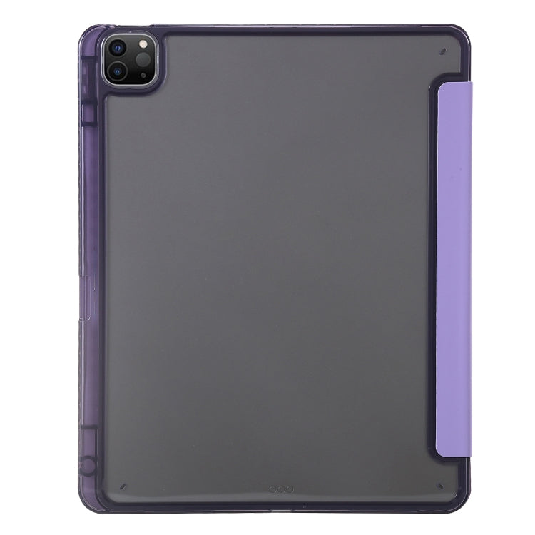 For iPad Pro 11 2022 / 2021 / 2020 Clear Acrylic Deformation Leather Tablet Case(Pink) by bashfashion