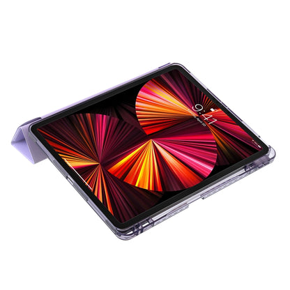For iPad Pro 11 2022 / 2021 / 2020 Clear Acrylic Deformation Leather Tablet Case(Pink) by bashfashion