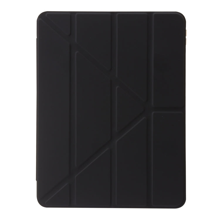 For iPad Pro 12.9 2022 / 2021 / 2020 Clear Acrylic Deformation Leather Tablet Case(Black) by bashfashion