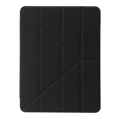 For iPad Pro 12.9 2022 / 2021 / 2020 Clear Acrylic Deformation Leather Tablet Case(Black) by bashfashion