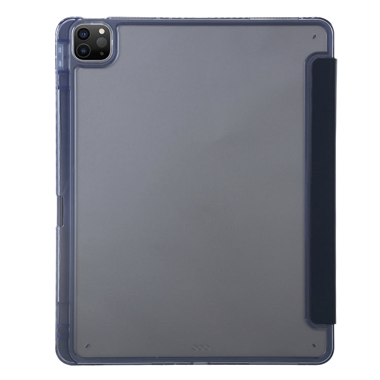 For iPad Pro 12.9 2022 / 2021 / 2020 Clear Acrylic Deformation Leather Tablet Case(Black) by bashfashion