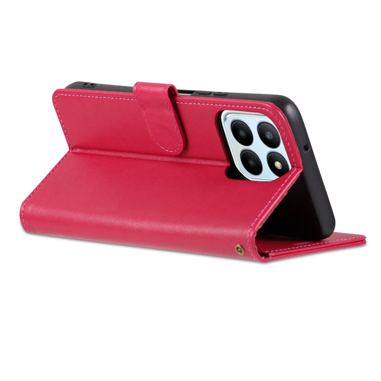 For Honor 70 Lite AZNS Sheepskin Texture Flip Leather Phone Case(Red) by AZNS