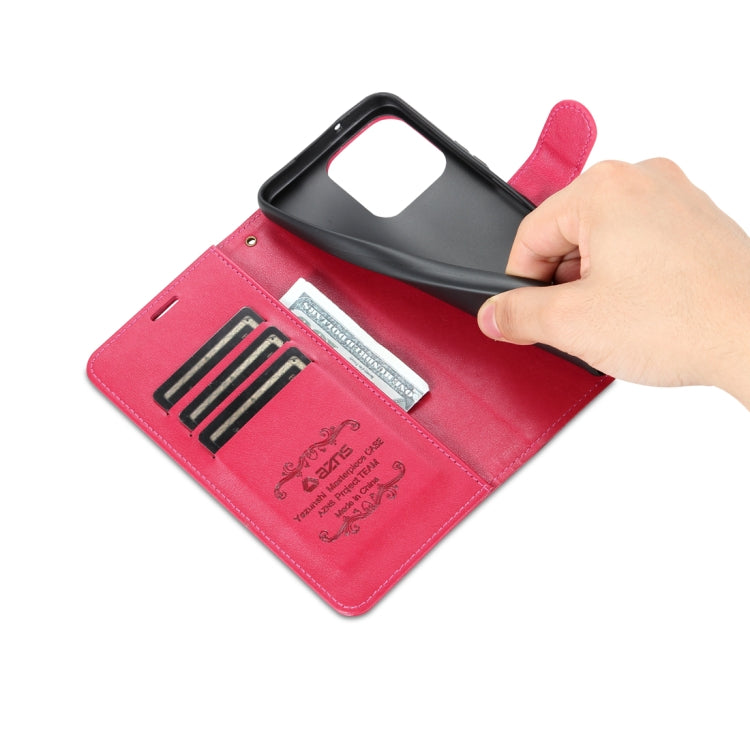 For Honor 70 Lite AZNS Sheepskin Texture Flip Leather Phone Case(Red) by AZNS