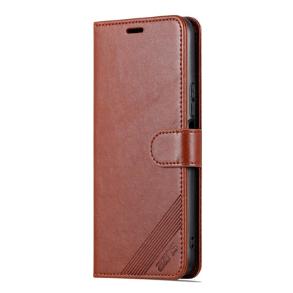 For Honor 70 Lite AZNS Sheepskin Texture Flip Leather Phone Case(Brown) by AZNS