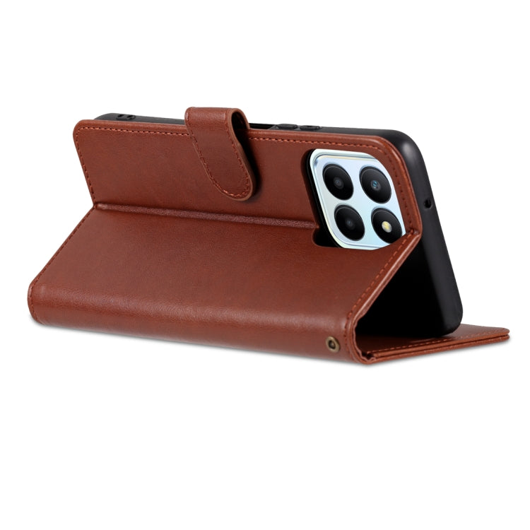 For Honor 70 Lite AZNS Sheepskin Texture Flip Leather Phone Case(Brown) by AZNS