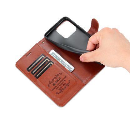 For Honor 70 Lite AZNS Sheepskin Texture Flip Leather Phone Case(Brown) by AZNS