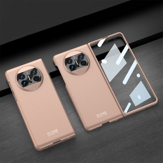 For Huawei Mate X3 GKK Integrated Ultra-thin Full Coverage Phone Flip Case(Gold) by GKK