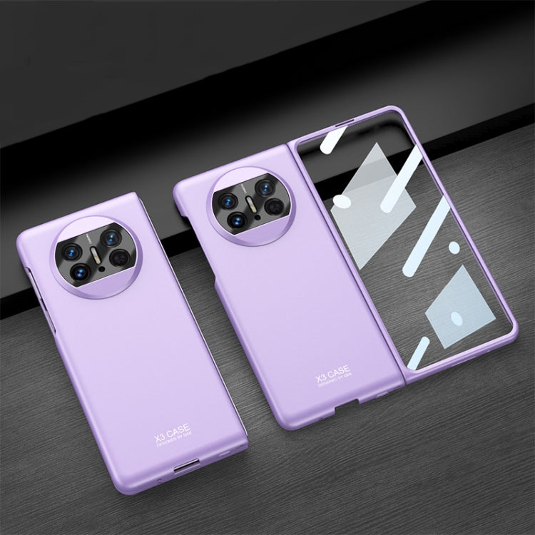 For Huawei Mate X3 GKK Integrated Ultra-thin Full Coverage Phone Flip Case(Purple) by GKK
