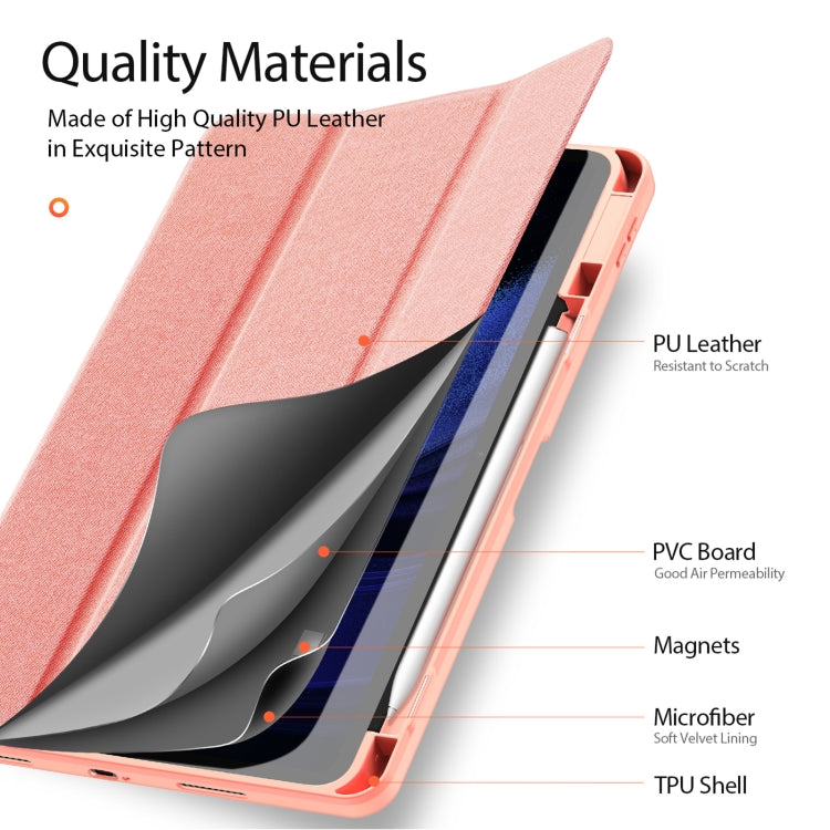 For Xiaomi Pad 6 Pro / Pad 6 DUX DUCIS Domo Series Magnetic Flip Leather Tablet Case(Pink) by DUX DUCIS