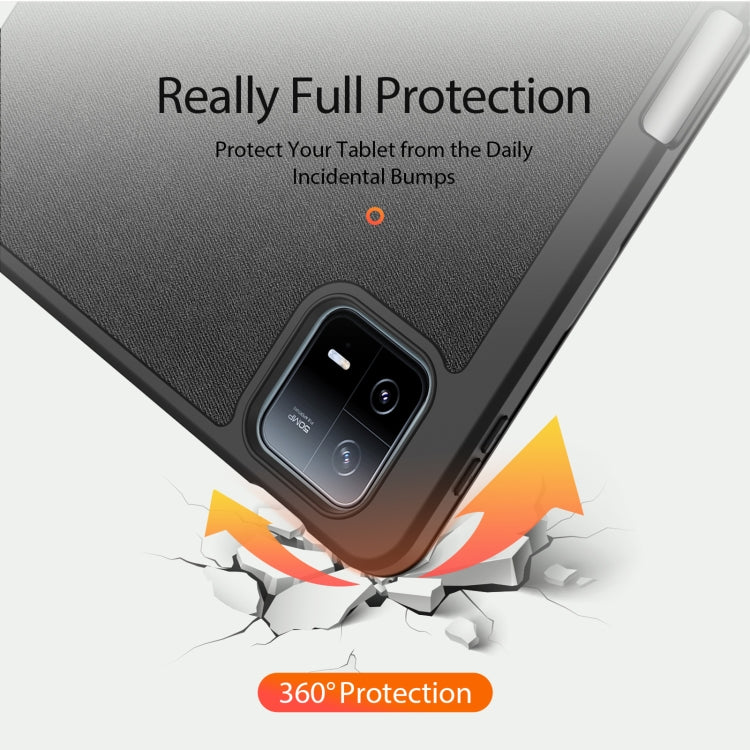 For Xiaomi Pad 6 Pro / Pad 6 DUX DUCIS Domo Series Magnetic Flip Leather Tablet Case(Black) by DUX DUCIS