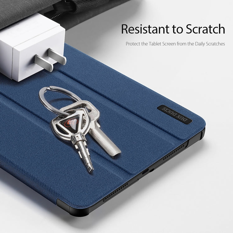 For Xiaomi Redmi Pad SE DUX DUCIS Domo Series Magnetic Flip Leather Tablet Case(Blue) by DUX DUCIS