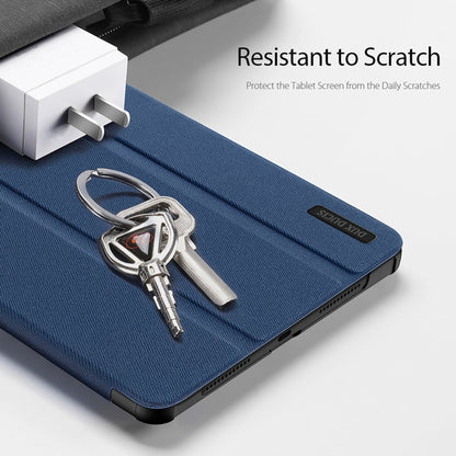 For Xiaomi Redmi Pad SE DUX DUCIS Domo Series Magnetic Flip Leather Tablet Case(Blue) by DUX DUCIS