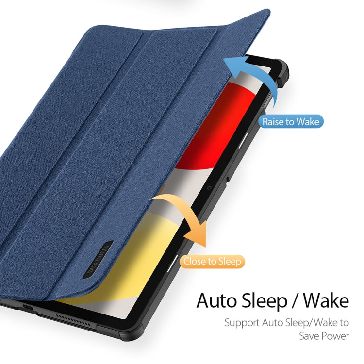 For Xiaomi Redmi Pad SE DUX DUCIS Domo Series Magnetic Flip Leather Tablet Case(Blue) by DUX DUCIS
