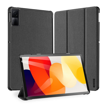 For Xiaomi Redmi Pad SE DUX DUCIS Domo Series Magnetic Flip Leather Tablet Case(Black) by DUX DUCIS