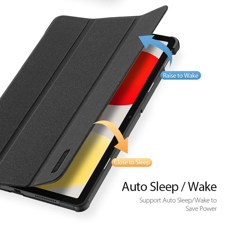 For Xiaomi Redmi Pad SE DUX DUCIS Domo Series Magnetic Flip Leather Tablet Case(Black) by DUX DUCIS