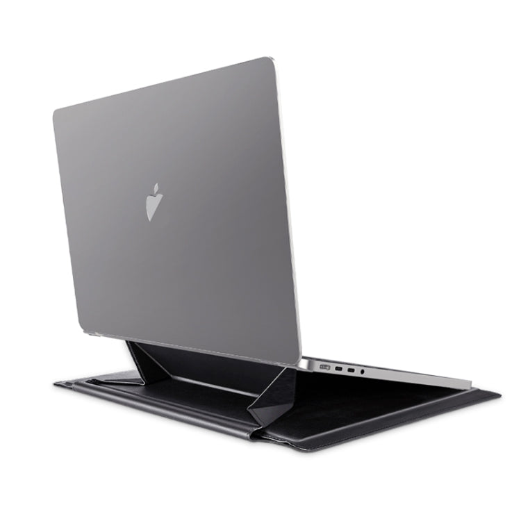 13-14 inch Universal Laptop Magnetic Holder Stitching Inner Bag(Black) by bashfashion