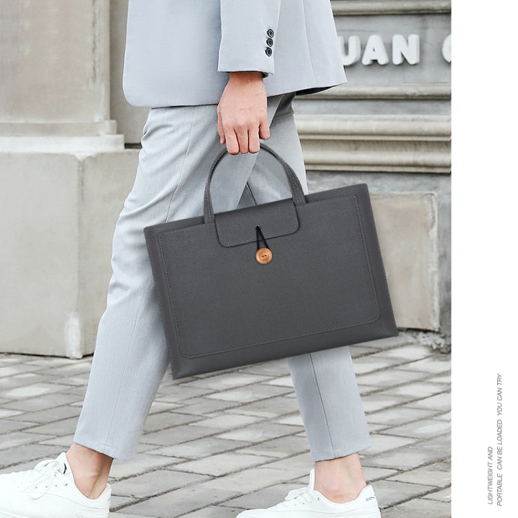 13-14 inch Universal Elastic Thread Button Portable Laptop Inner Bag(Blue) by bashfashion