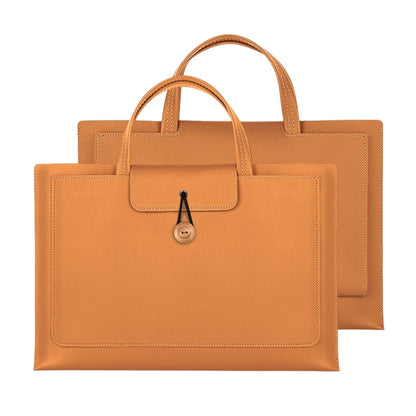 15-16 inch Universal Elastic Thread Button Portable Laptop Inner Bag(Brown) by bashfashion