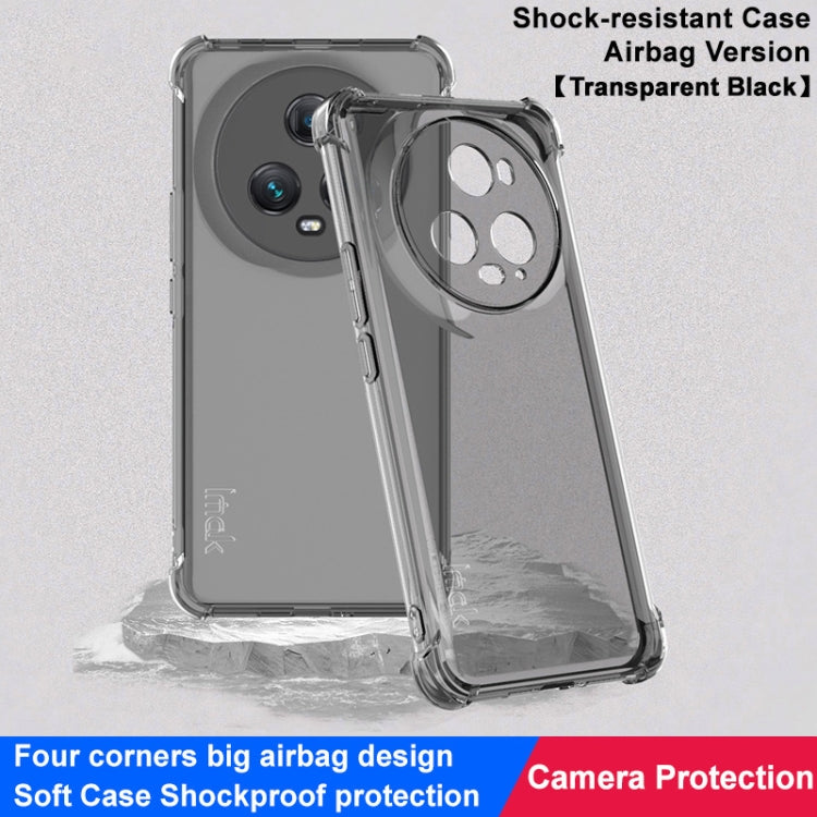For Honor Magic5 Pro imak Shockproof Airbag TPU Phone Case(Transparent Black) by imak