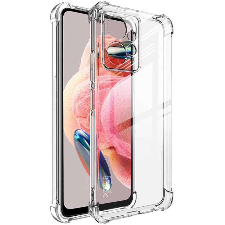 For Xiaomi Redmi Note 12 4G Global imak Shockproof Airbag TPU Phone Case(Transparent) by imak