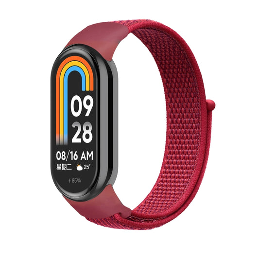 For Xiaomi Mi Band 8 Loop Nylon Watch Band(Red) by bashfashion