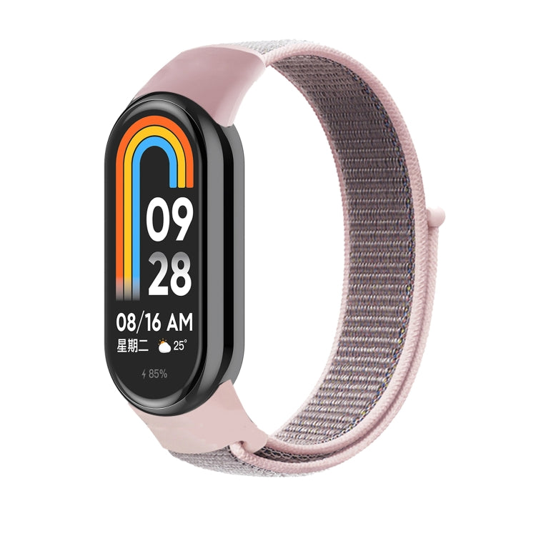 For Xiaomi Mi Band 8 Loop Nylon Watch Band(Pink) by bashfashion