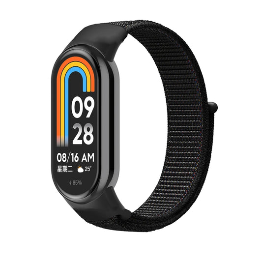 For Xiaomi Mi Band 8 Loop Nylon Watch Band(Black) by bashfashion