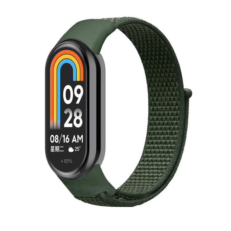 For Xiaomi Mi Band 8 Loop Nylon Watch Band(Army Green) by bashfashion