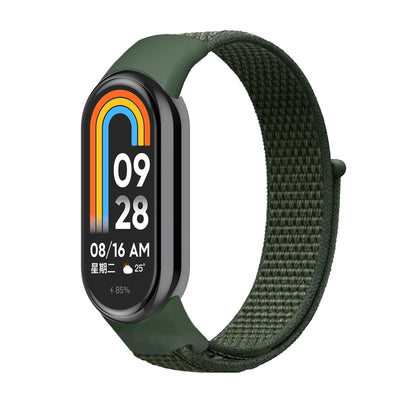 For Xiaomi Mi Band 8 Loop Nylon Watch Band(Army Green) by bashfashion