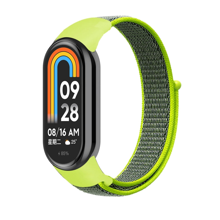 For Xiaomi Mi Band 8 Loop Nylon Watch Band(Bright Yellow) by bashfashion