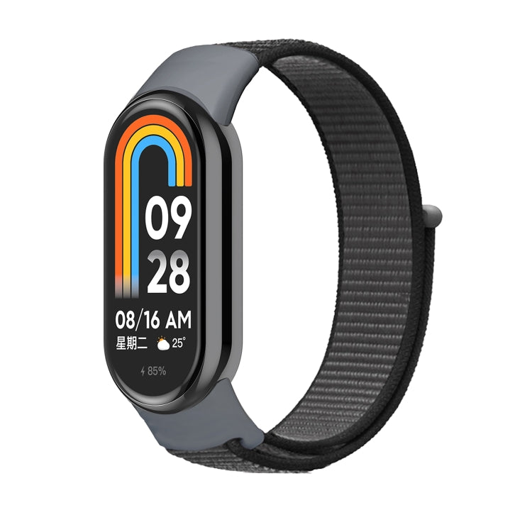 For Xiaomi Mi Band 8 Loop Nylon Watch Band(Anchor Gray) by bashfashion