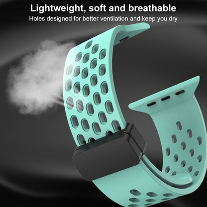 Magnetic Clasp Silicone Watch Band For Apple Watch Ultra 49mm&Watch Ultra 2 49mm / Series 9&8&7 45mm / SE 3&SE 2&6&SE&5&4 44mm / 3&2&1 42mm(Purple) by bashfashion