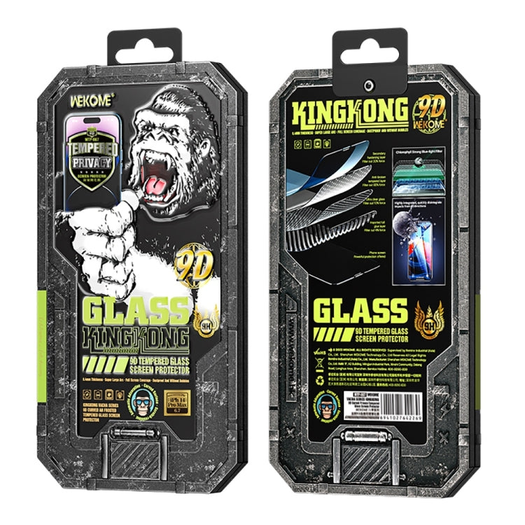 For iPhone 14 WK WTP-067 King Kong Vacha 9D Curved Privacy Tempered Glass Film(Black) by WK