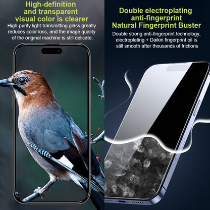 For iPhone 14 Pro WK WTP-067 King Kong Vacha 9D Curved Privacy Tempered Glass Film(Black) by WK