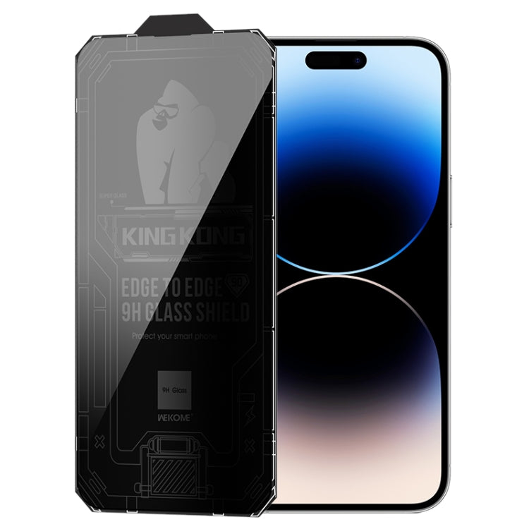 For iPhone 14 Pro Max WK WTP-067 King Kong Vacha 9D Curved Privacy Tempered Glass Film(Black) by WK