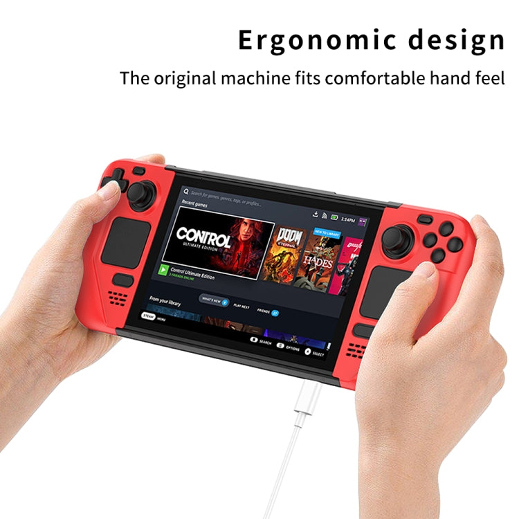 GKK For Steam Deck Color Contrast Anti-fall Game Console Case(Black) by GKK