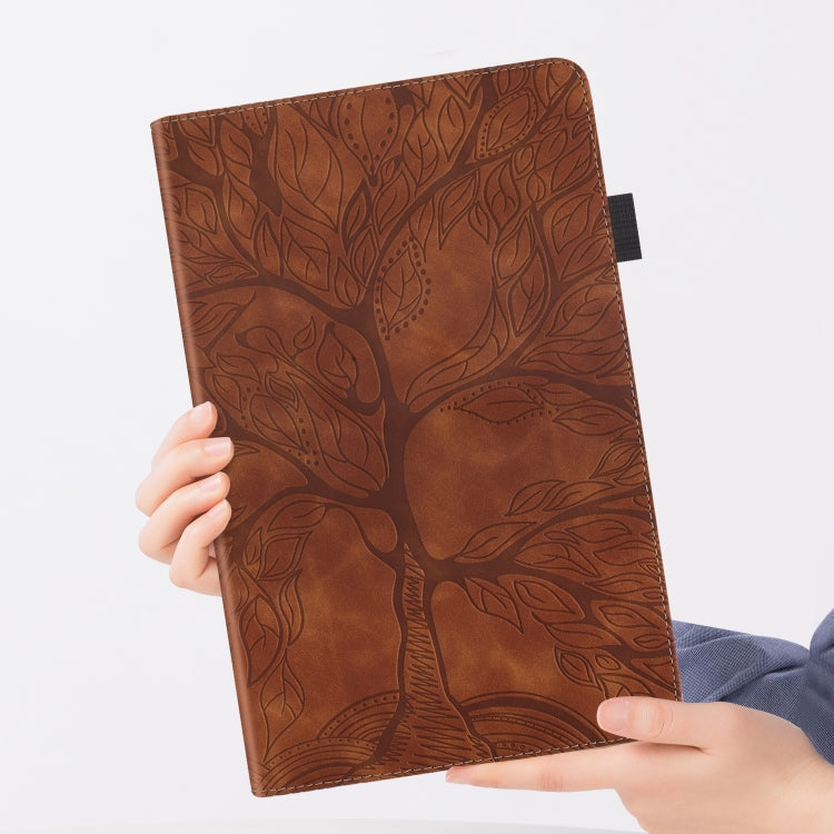 For Xiaomi Pad 6 / Pad 6 Pro Life Tree Series Horizontal Flip Leather Tablet Case(Brown) by bashfashion