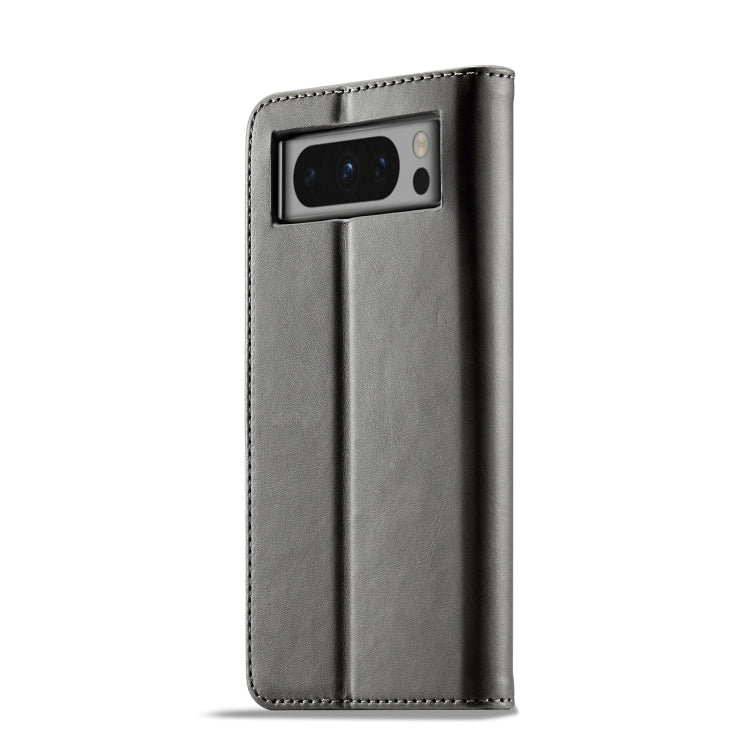 For Google Pixel 8 Pro LC.IMEEKE Calf Texture Horizontal Flip Leather Case(Grey) by LC.IMEEKE