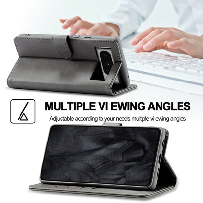 For Google Pixel 8 Pro LC.IMEEKE Calf Texture Horizontal Flip Leather Case(Grey) by LC.IMEEKE