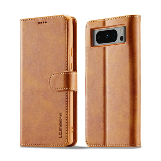For Google Pixel 8 Pro LC.IMEEKE Calf Texture Horizontal Flip Leather Case(Yellow) by LC.IMEEKE
