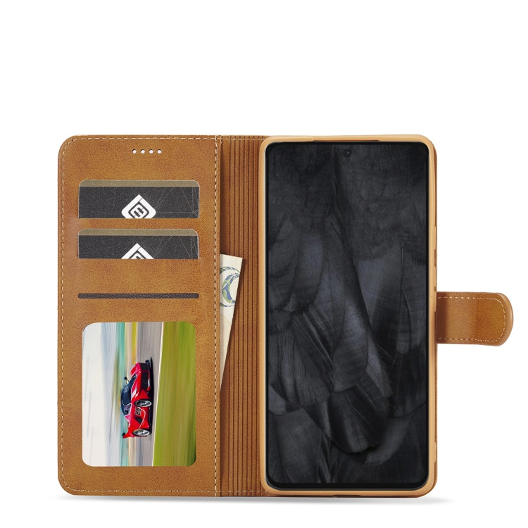 For Google Pixel 8 Pro LC.IMEEKE Calf Texture Horizontal Flip Leather Case(Yellow) by LC.IMEEKE